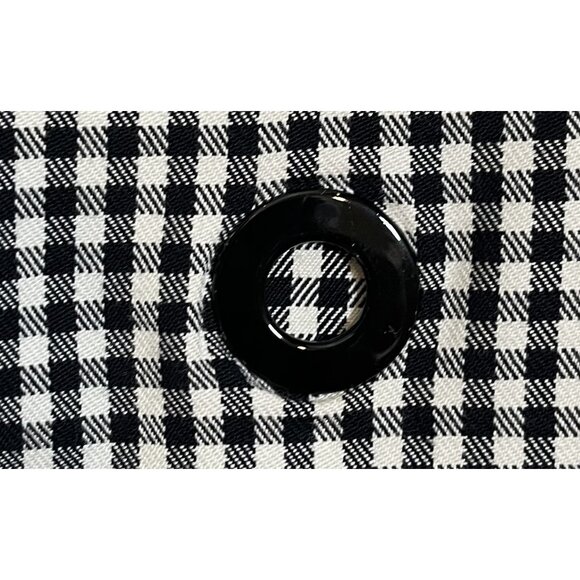 Tahari Black & White Gingham Sleeveless Dress w/Decoration at Hem Sz 6 * Classic - Picture 6 of 10